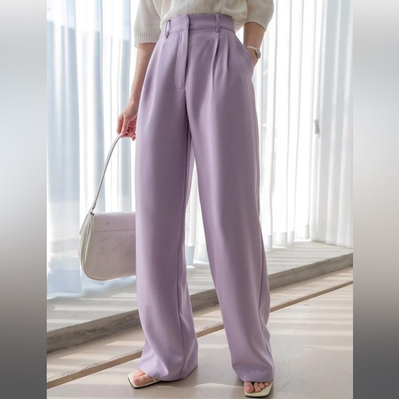 Dazy-Less Kpop High Waist Mopping Suit Pants - Picture 5 of 10